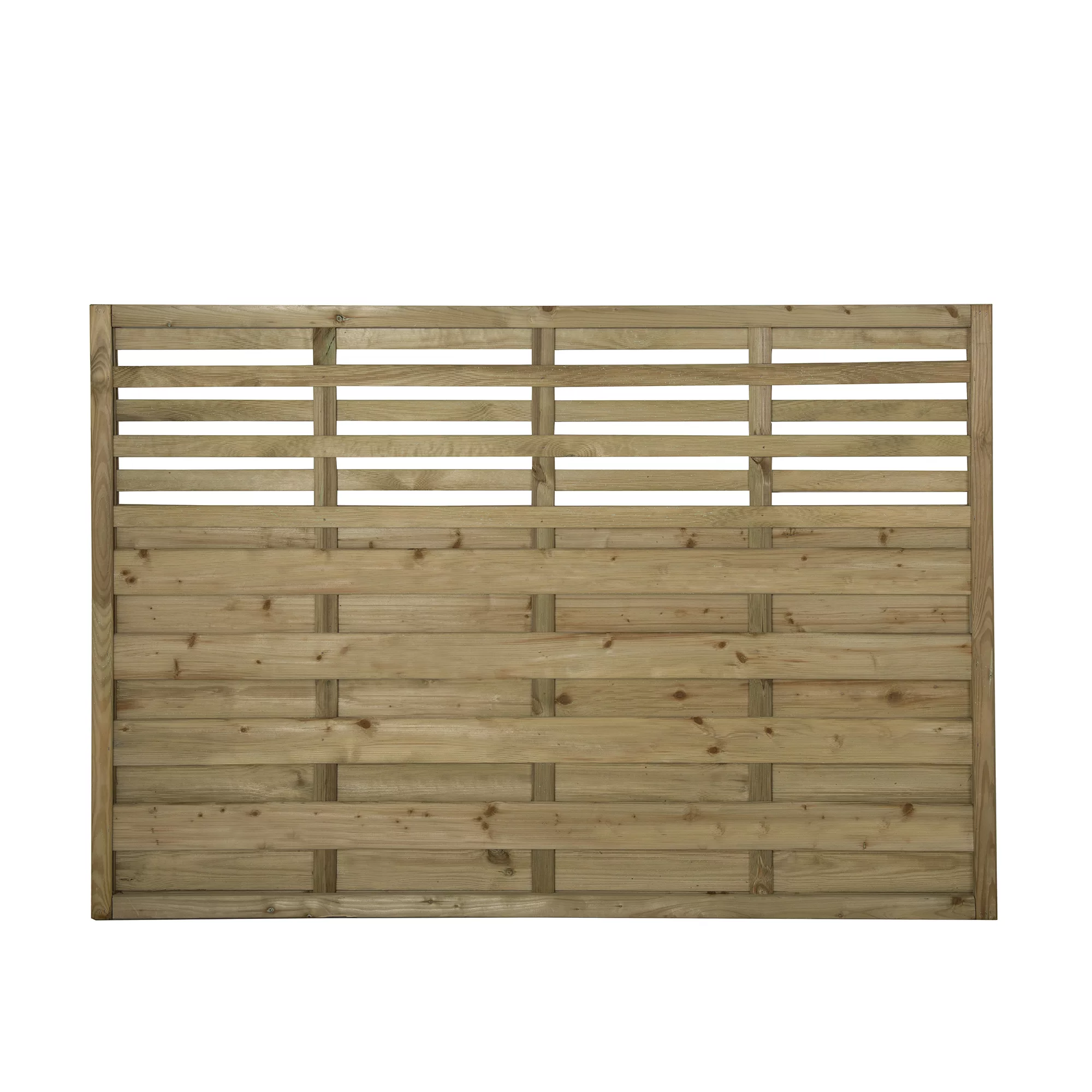 Forest Garden Contemporary Slatted Pressure Treated 4ft Wooden Fence Panel (W)1.8m (H)1.2m, Pack Of 4 4 Forest Garden Contemporary Slatted Pressure Treated 4ft Wooden Fence Panel (W)1.8m (H)1.2m, Pack Of 4 - Image 2