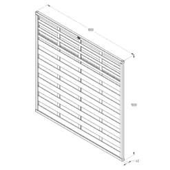Forest Garden Contemporary Slatted Pressure Treated Wooden Fence Panel (W)1.8m (H)1.8m, Pack Of 3 -WoodDepot Shop forest garden contemporary slatted pressure treated wooden fence panel w 1 8m h 1 8m pack of 35013053148945 07t bq