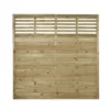 Forest Garden Contemporary Slatted Pressure Treated Wooden Fence Panel (W)1.8m (H)1.8m, Pack Of 4