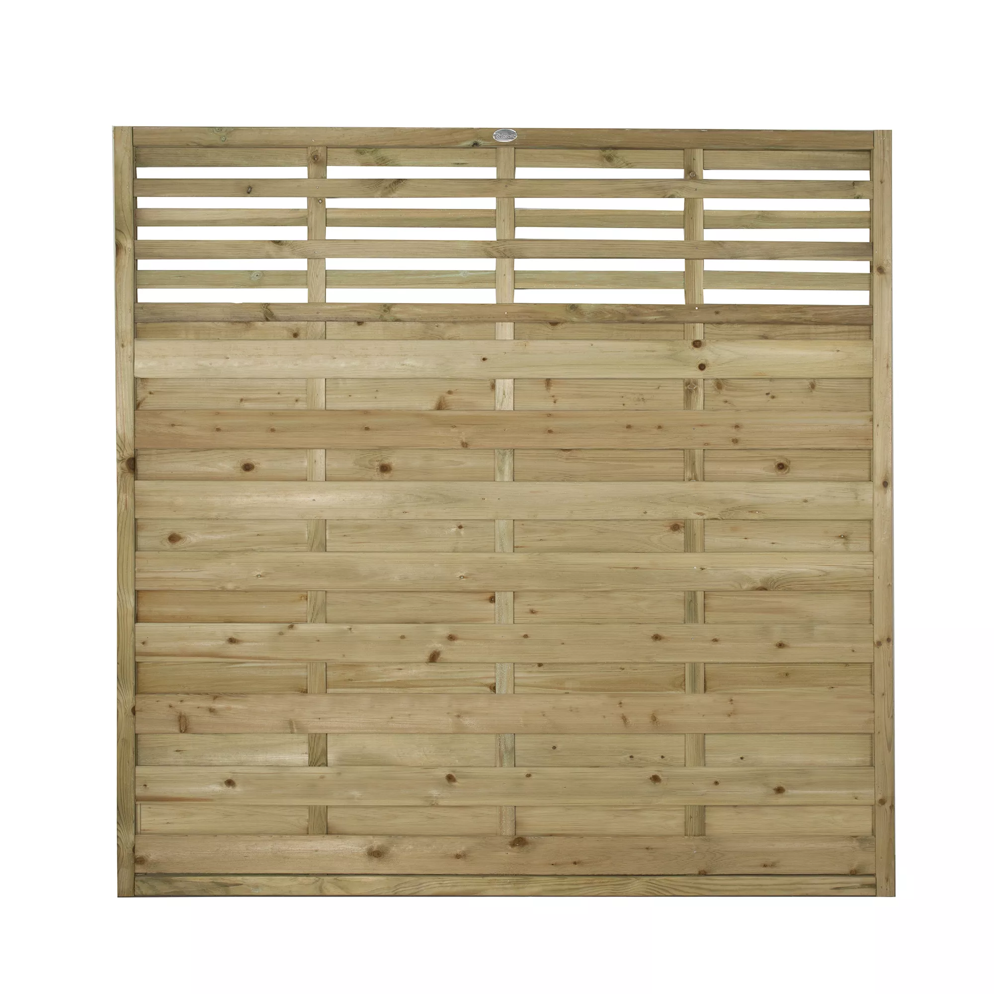 Forest Garden Contemporary Slatted Pressure Treated Wooden Fence Panel (W)1.8m (H)1.8m, Pack Of 5 3 Forest Garden Contemporary Slatted Pressure Treated Wooden Fence Panel (W)1.8m (H)1.8m, Pack Of 5