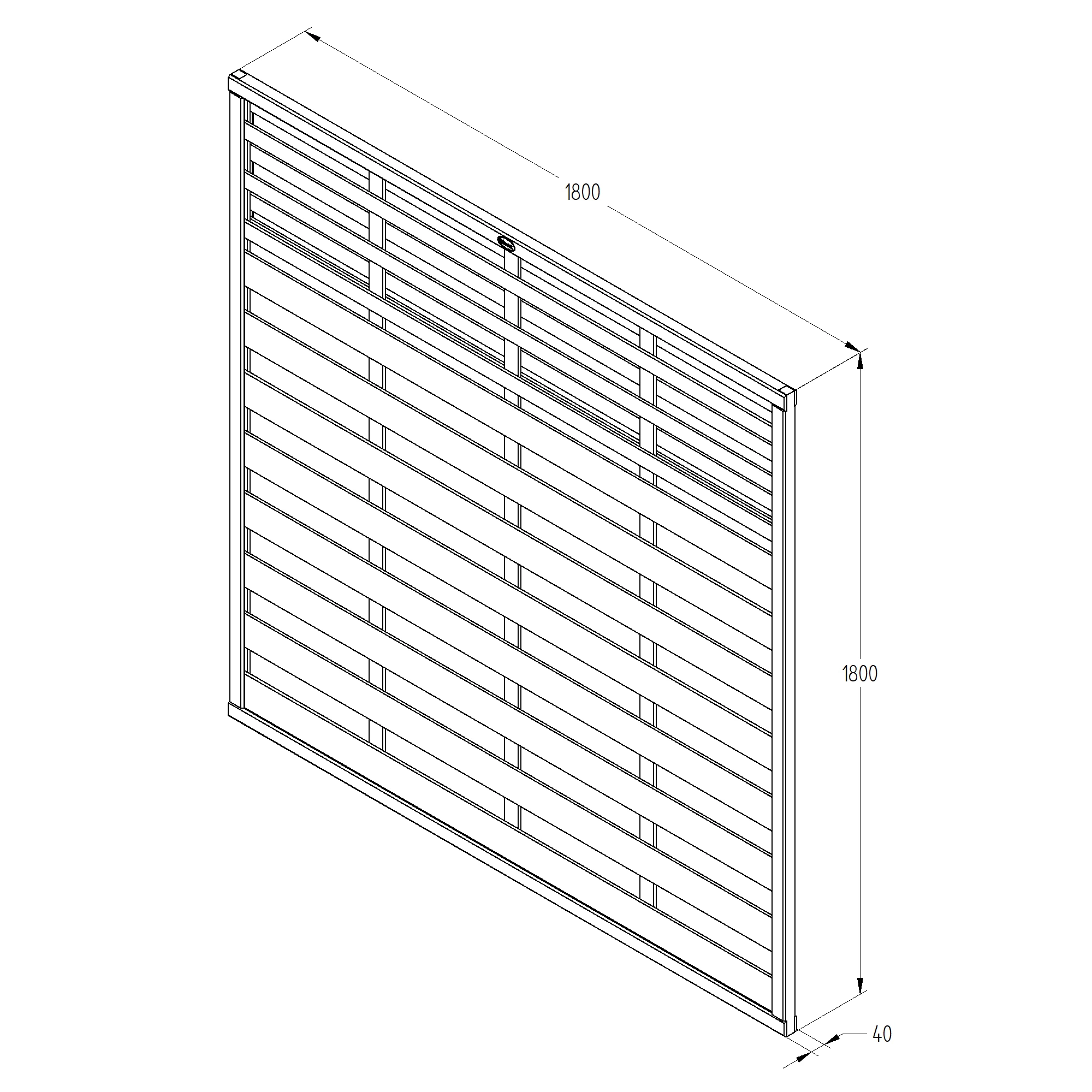 Forest Garden Contemporary Slatted Pressure Treated Wooden Fence Panel (W)1.8m (H)1.8m, Pack Of 5 9 Forest Garden Contemporary Slatted Pressure Treated Wooden Fence Panel (W)1.8m (H)1.8m, Pack Of 5 - Image 7