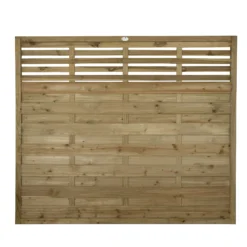 Forest Garden Kyoto Contemporary Slatted Pressure Treated 5ft Wooden Decorative Fence Panel (W)1.8m (H)1.5m, Pack Of 3 -WoodDepot Shop forest garden kyoto contemporary slatted pressure treated 5ft wooden decorative fence panel w 1 8m h 1 5m pack of 35013053167175 03c bq