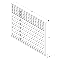 Forest Garden Kyoto Contemporary Slatted Pressure Treated 5ft Wooden Decorative Fence Panel (W)1.8m (H)1.5m, Pack Of 5 -WoodDepot Shop forest garden kyoto contemporary slatted pressure treated 5ft wooden decorative fence panel w 1 8m h 1 5m pack of 55013053167199 01t bq