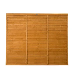Forest Garden Straight Edge Lap Dip Treated 5ft Wooden Fence Panel (W)1.83m (H)1.52m