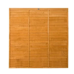 Forest Garden Straight Edge Lap Dip Treated 6ft Wooden Fence Panel (W)1.83m (H)1.83m