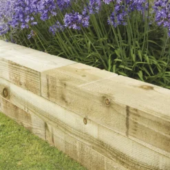 Forest Garden Timber Sleeper (W)200mm (L)2.4m, Pack Of 3 -WoodDepot Shop forest garden timber sleeper w 200mm l 2 4m pack of 35013053176474 02i bq