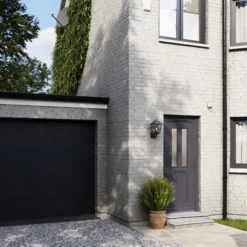 Fortia Chesil Frosted Glazed Anthracite Left-hand External Front Door Set, (H)2085mm (W)920mm -WoodDepot Shop fortia chesil frosted glazed anthracite left hand external front door set h 2085mm w 920mm5059340493787 04i