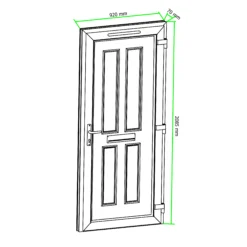 Fortia Chesil Frosted Glazed Anthracite Left-hand External Front Door Set, (H)2085mm (W)920mm -WoodDepot Shop fortia chesil frosted glazed anthracite left hand external front door set h 2085mm w 920mm5059340493800 01t