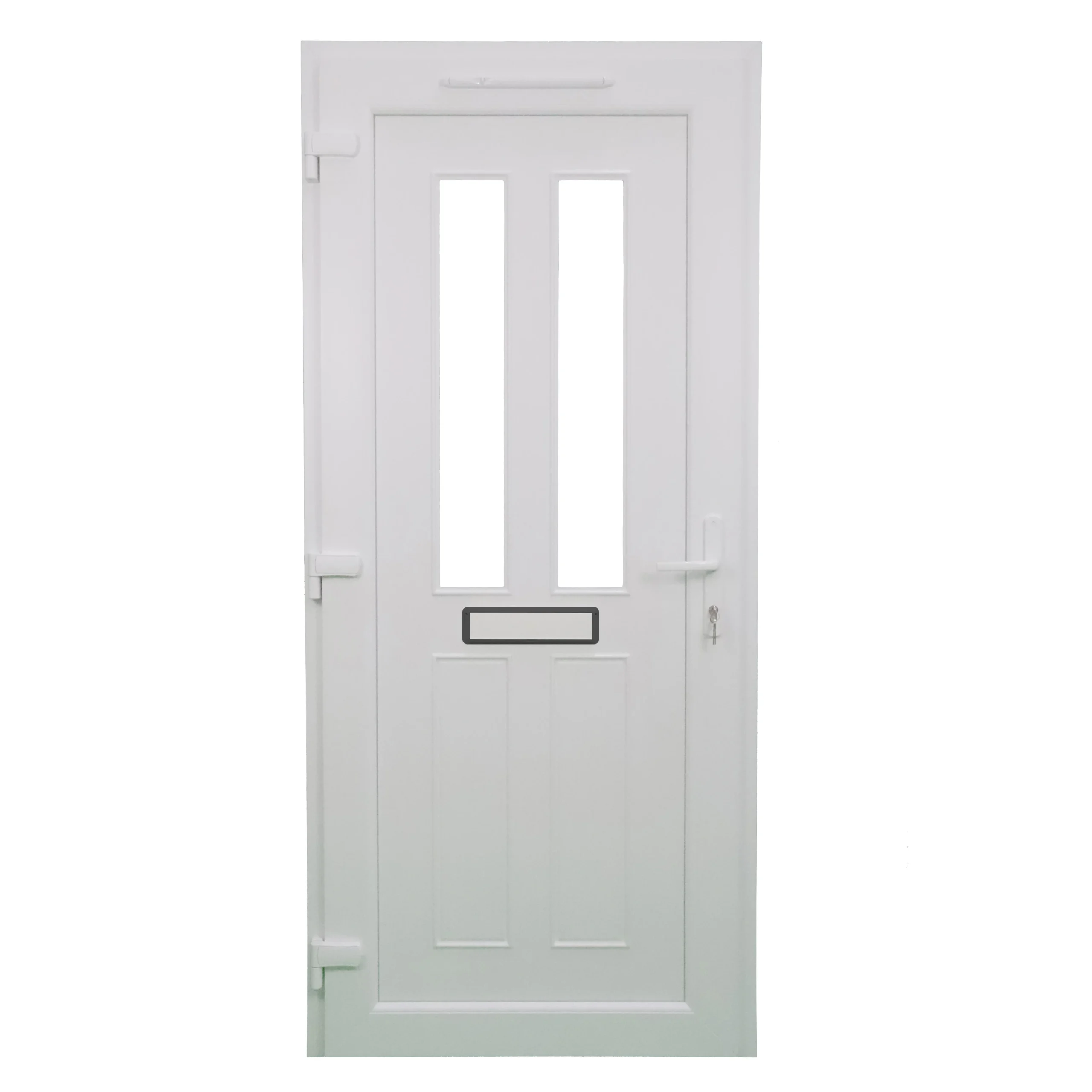 Fortia Chesil Frosted Glazed Anthracite Right-hand External Front Door Set, (H)2085mm (W)840mm 5 Fortia Chesil Frosted Glazed Anthracite Right-hand External Front Door Set, (H)2085mm (W)840mm - Image 3