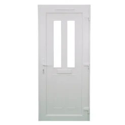Fortia Chesil Frosted Glazed White Left-hand External Front Door Set, (H)2085mm (W)920mm -WoodDepot Shop fortia chesil frosted glazed white left hand external front door set h 2085mm w 920mm5059340493701 04c