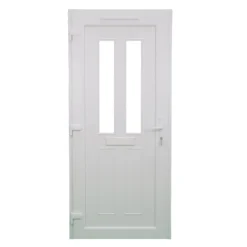 Fortia Chesil Frosted Glazed White Right-hand External Front Door Set, (H)2085mm (W)840mm -WoodDepot Shop fortia chesil frosted glazed white right hand external front door set h 2085mm w 840mm5059340493374 04c