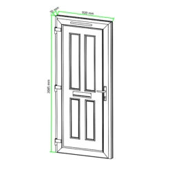 Fortia Chesil Frosted Glazed White Right-hand External Front Door Set, (H)2085mm (W)920mm -WoodDepot Shop fortia chesil frosted glazed white right hand external front door set h 2085mm w 920mm5059340493381 01t