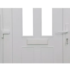 Fortia Chesil Frosted Glazed White Right-hand External Front Door Set, (H)2085mm (W)920mm -WoodDepot Shop fortia chesil frosted glazed white right hand external front door set h 2085mm w 920mm5059340493381 37c