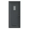 Fortia Curral Frosted Glazed Anthracite Left-hand External Front Door Set, (H)2085mm (W)840mm -WoodDepot Shop fortia curral frosted glazed anthracite left hand external front door set h 2085mm w 840mm5059340492902 02c