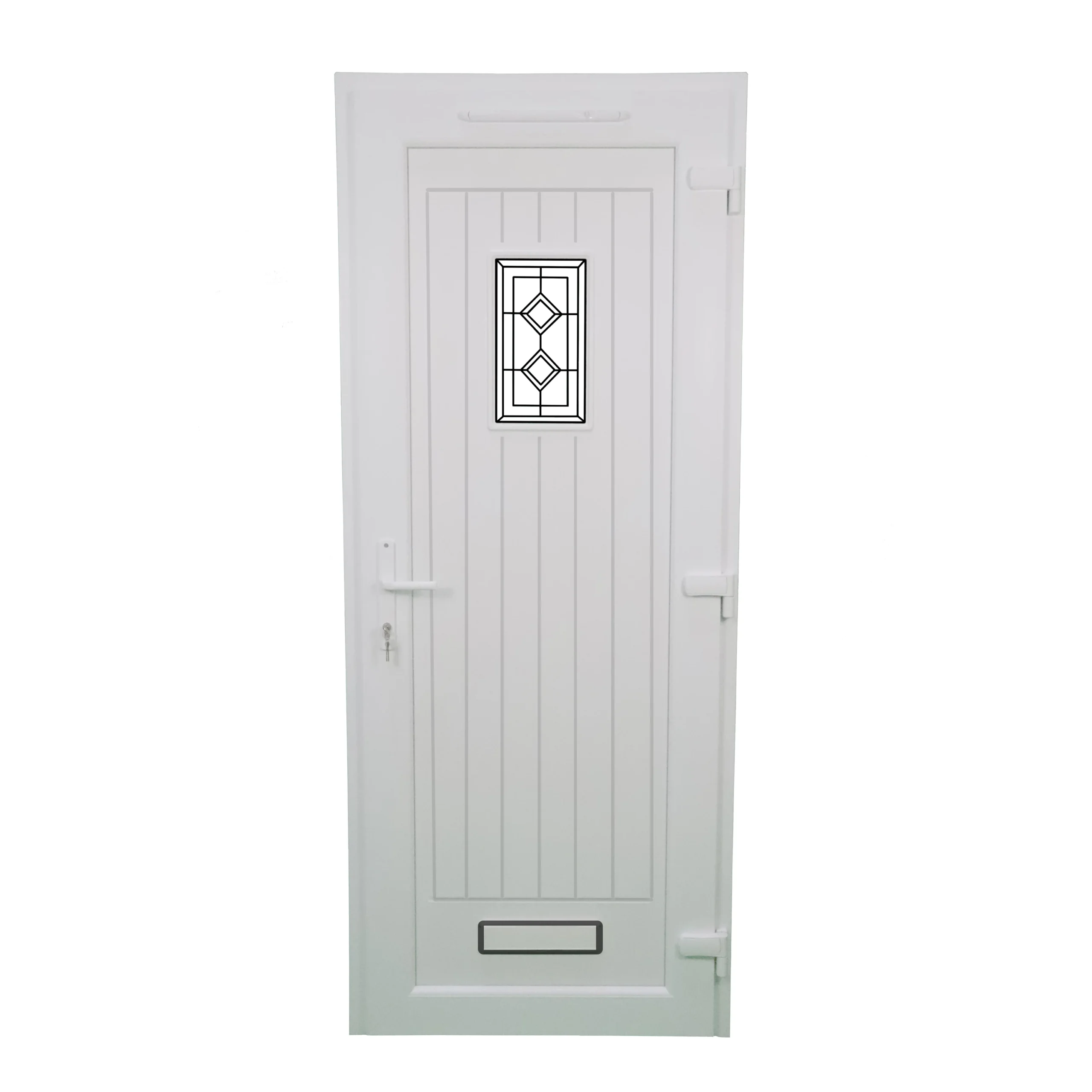 Fortia Curral Frosted Glazed Anthracite Left-hand External Front Door Set, (H)2085mm (W)840mm 5 Fortia Curral Frosted Glazed Anthracite Left-hand External Front Door Set, (H)2085mm (W)840mm - Image 3