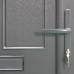 Fortia Lorne Clear Glazed Anthracite Left-hand External Front Door Set, (H)2085mm (W)840mm -WoodDepot Shop fortia lorne clear glazed anthracite left hand external front door set h 2085mm w 840mm5059340493725 37c