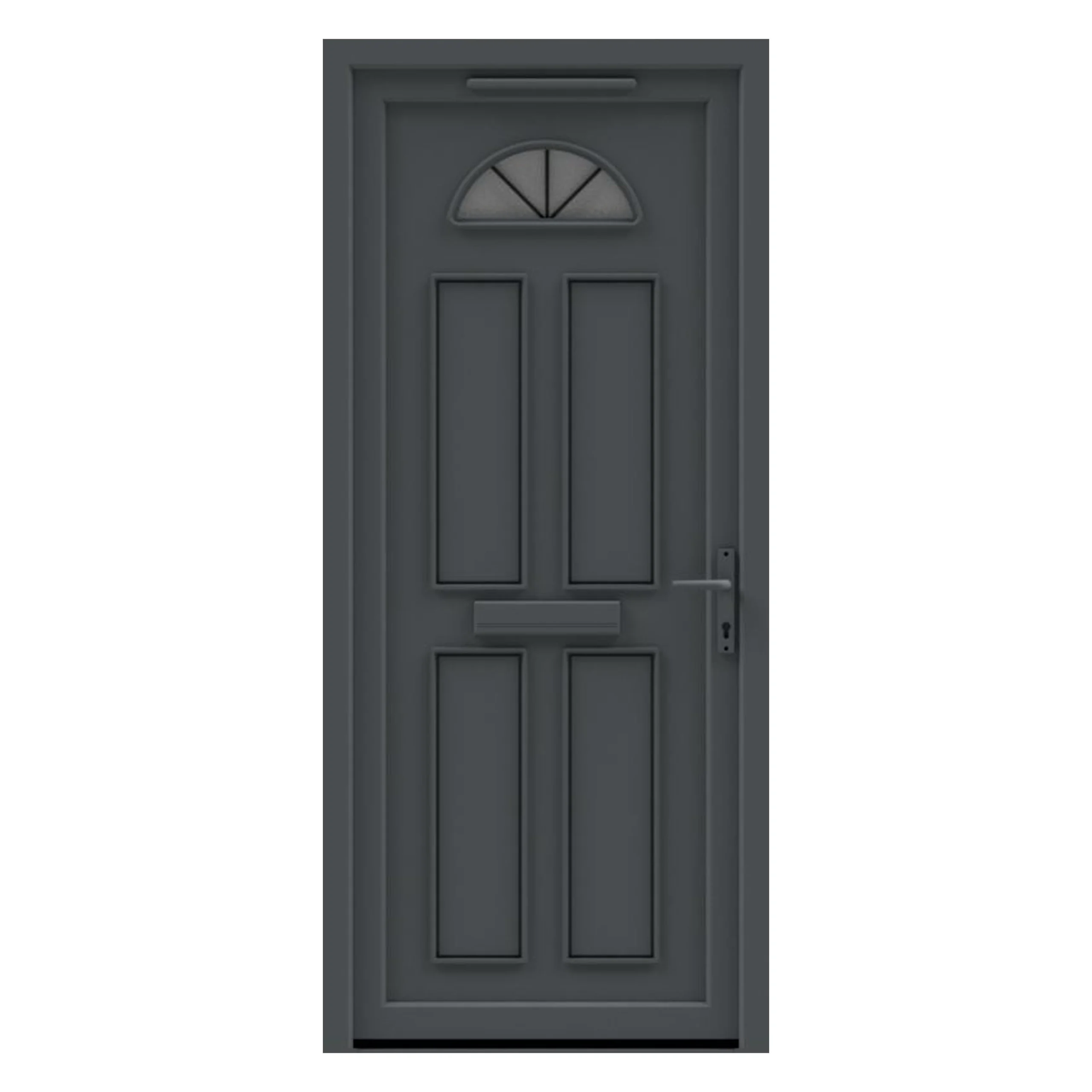 Fortia Lorne Clear Glazed Anthracite Left-hand External Front Door Set, (H)2085mm (W)920mm 3 Fortia Lorne Clear Glazed Anthracite Left-hand External Front Door Set, (H)2085mm (W)920mm