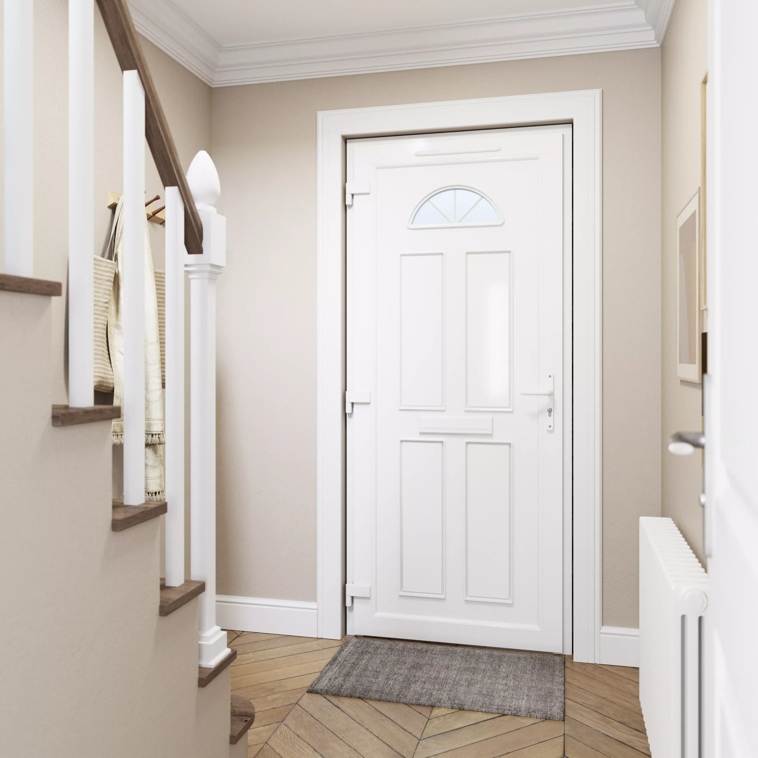 Fortia Lorne Clear Glazed White Left-hand External Front Door Set, (H)2085mm (W)840mm 12 Fortia Lorne Clear Glazed White Left-hand External Front Door Set, (H)2085mm (W)840mm - Image 10