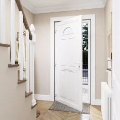 Fortia Lorne Clear Glazed White Left-hand External Front Door Set, (H)2085mm (W)840mm 23 Fortia Lorne Clear Glazed White Left-hand External Front Door Set, (H)2085mm (W)840mm -WoodDepot Shop fortia lorne clear glazed white left hand external front door set h 2085mm w 840mm5059340493213 03i