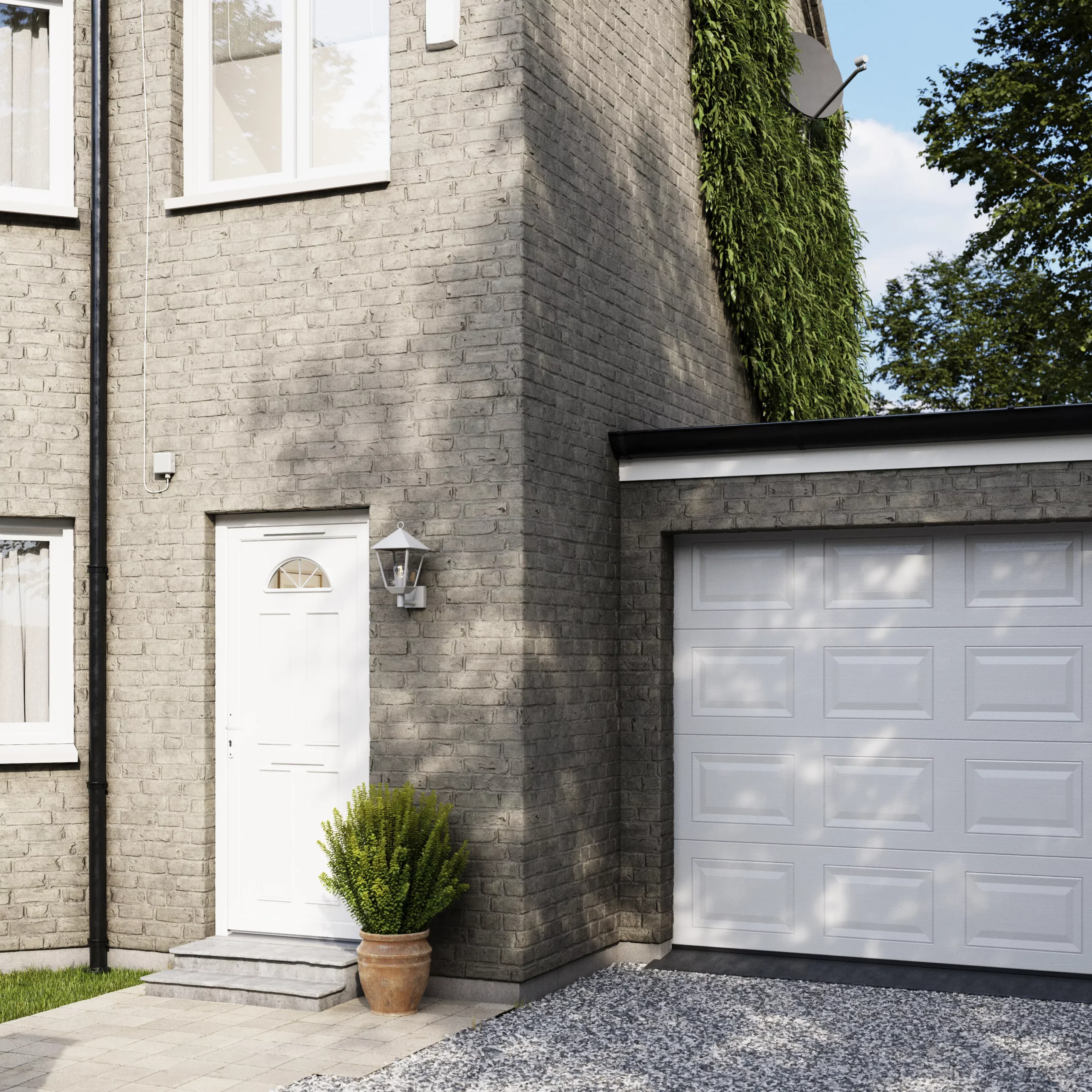 Fortia Lorne Clear Glazed White Left-hand External Front Door Set, (H)2085mm (W)840mm 8 Fortia Lorne Clear Glazed White Left-hand External Front Door Set, (H)2085mm (W)840mm - Image 6