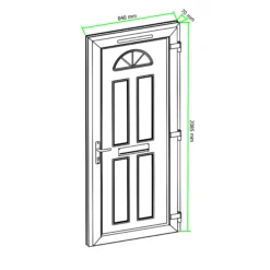Fortia Lorne Clear Glazed White Left-hand External Front Door Set, (H)2085mm (W)840mm 19 Fortia Lorne Clear Glazed White Left-hand External Front Door Set, (H)2085mm (W)840mm -WoodDepot Shop fortia lorne clear glazed white left hand external front door set h 2085mm w 840mm5059340493220 01t