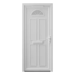 Fortia Lorne Clear Glazed White Left-hand External Front Door Set, (H)2085mm (W)840mm