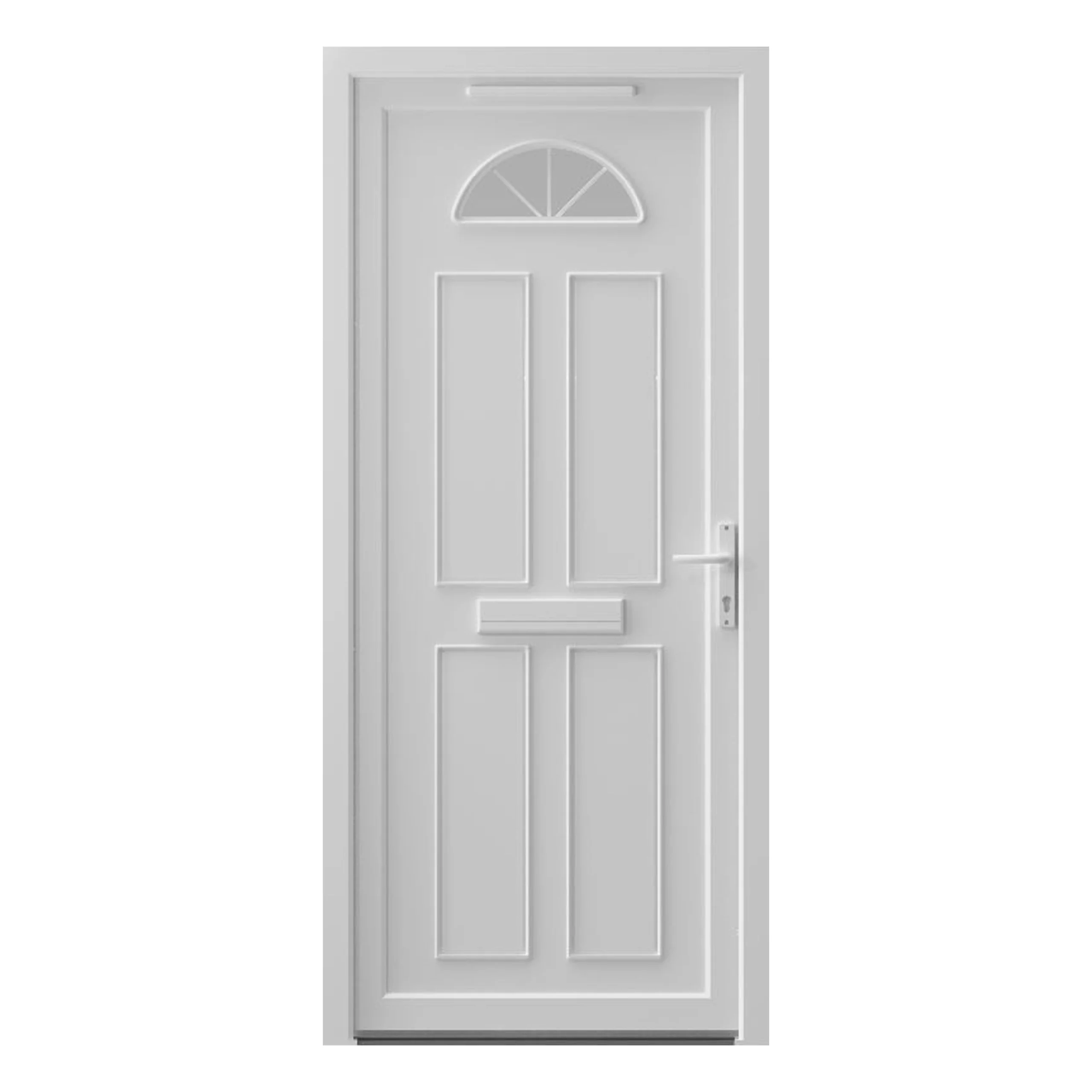 Fortia Lorne Clear Glazed White Left-hand External Front Door Set, (H)2085mm (W)840mm 3 Fortia Lorne Clear Glazed White Left-hand External Front Door Set, (H)2085mm (W)840mm