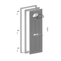 Fortia Lorne Clear Glazed White Left-hand External Front Door Set, (H)2085mm (W)920mm -WoodDepot Shop fortia lorne clear glazed white left hand external front door set h 2085mm w 920mm5059340493275 21c