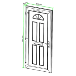 Fortia Lorne Clear Glazed White Right-hand External Front Door Set, (H)2085mm (W)840mm -WoodDepot Shop fortia lorne clear glazed white right hand external front door set h 2085mm w 840mm5059340493213 01t