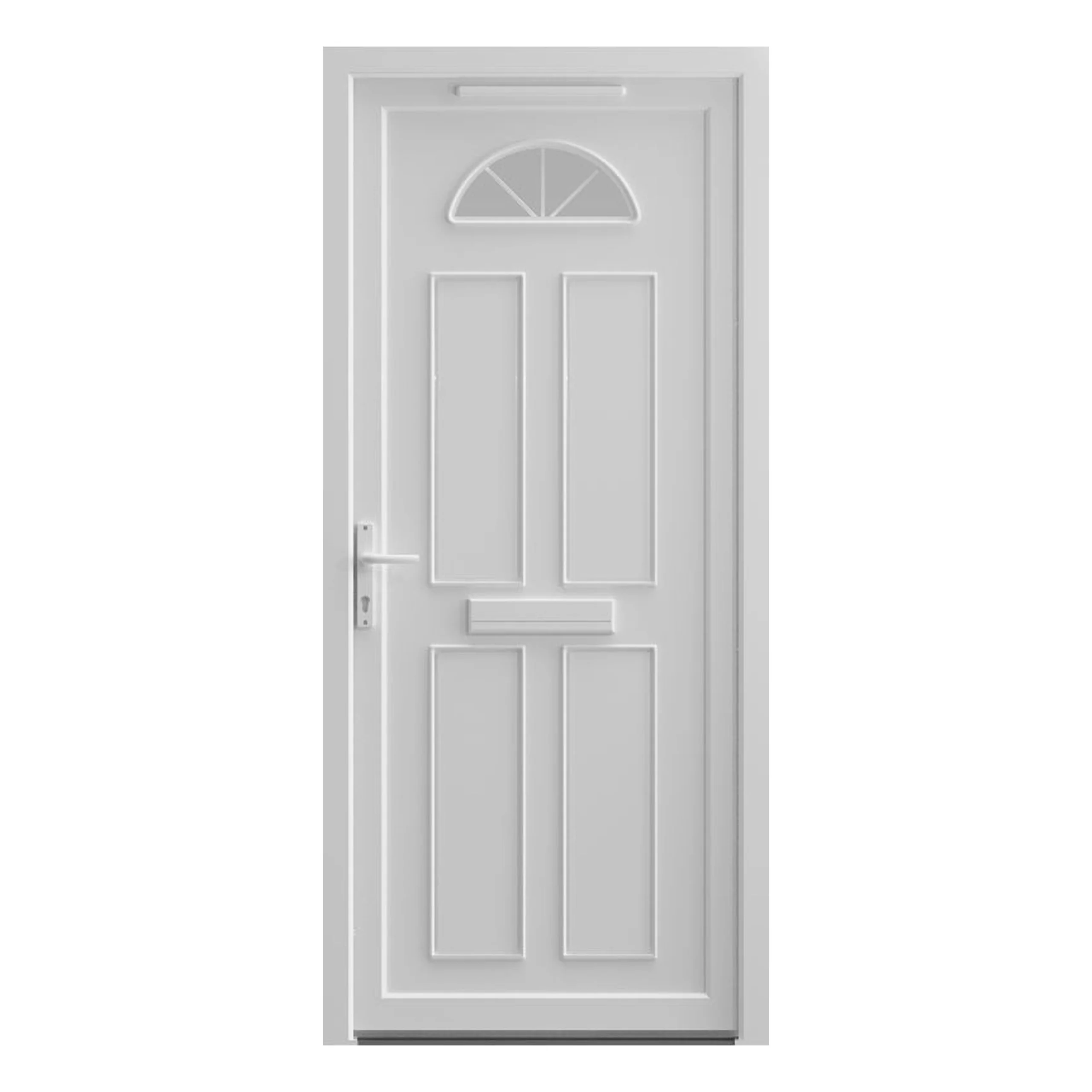 Fortia Lorne Clear Glazed White Right-hand External Front Door Set, (H)2085mm (W)920mm 3 Fortia Lorne Clear Glazed White Right-hand External Front Door Set, (H)2085mm (W)920mm