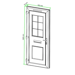 Fortia Mindil Clear Anthracite RH External Front Door Set, (H)2085mm (W)840mm -WoodDepot Shop fortia mindil clear anthracite rh external front door set h 2085mm w 840mm5059340493756 01t