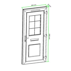 Fortia Mindil Clear Glazed Anthracite Left-hand External Front Door Set, (H)2085mm (W)840mm -WoodDepot Shop fortia mindil clear glazed anthracite left hand external front door set h 2085mm w 840mm5059340493763 01t