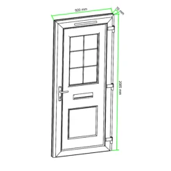 Fortia Mindil Clear Glazed Anthracite Left-hand External Front Door Set, (H)2085mm (W)920mm -WoodDepot Shop fortia mindil clear glazed anthracite left hand external front door set h 2085mm w 920mm5059340493060 01t