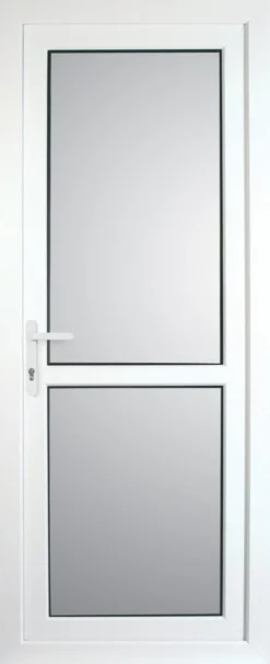 Frosted Glazed White Right-hand External Back Door Set, (H)2055mm (W)920mm