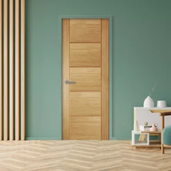 Fully Finished Linear Contemporary White Oak Veneer Internal Door, (H)1981mm (W)762mm (T)35mm -WoodDepot Shop fully finished linear contemporary white oak veneer internal door h 1981mm w 762mm t 35mm5056118702515 01i