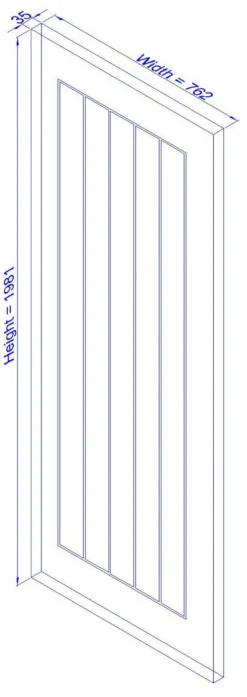 Fully Finished Unglazed Cottage Oak Veneer Internal Door, (H)1981mm (W)762mm (T)35mm -WoodDepot Shop fully finished unglazed cottage oak veneer internal door h 1981mm w 762mm t 35mm5059340235837 01t bq