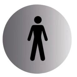 Gents Stainless Steel Advisory Sign