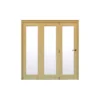 Geom 1 Lite Clear Glazed Oak Internal Bi-fold Door Set, (H)2060mm (W)1904mm -WoodDepot Shop geom 1 lite clear glazed oak internal bi fold door set h 2060mm w 1904mm5059340237664 01c bq