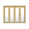 Geom 1 Lite Clear Glazed Oak Internal Bi-fold Door Set, (H)2060mm (W)2821mm 2 Geom 1 Lite Clear Glazed Oak Internal Bi-fold Door Set, (H)2060mm (W)2821mm -WoodDepot Shop geom 1 lite clear glazed oak internal bi fold door set h 2060mm w 2821mm5059340237718 01c bq