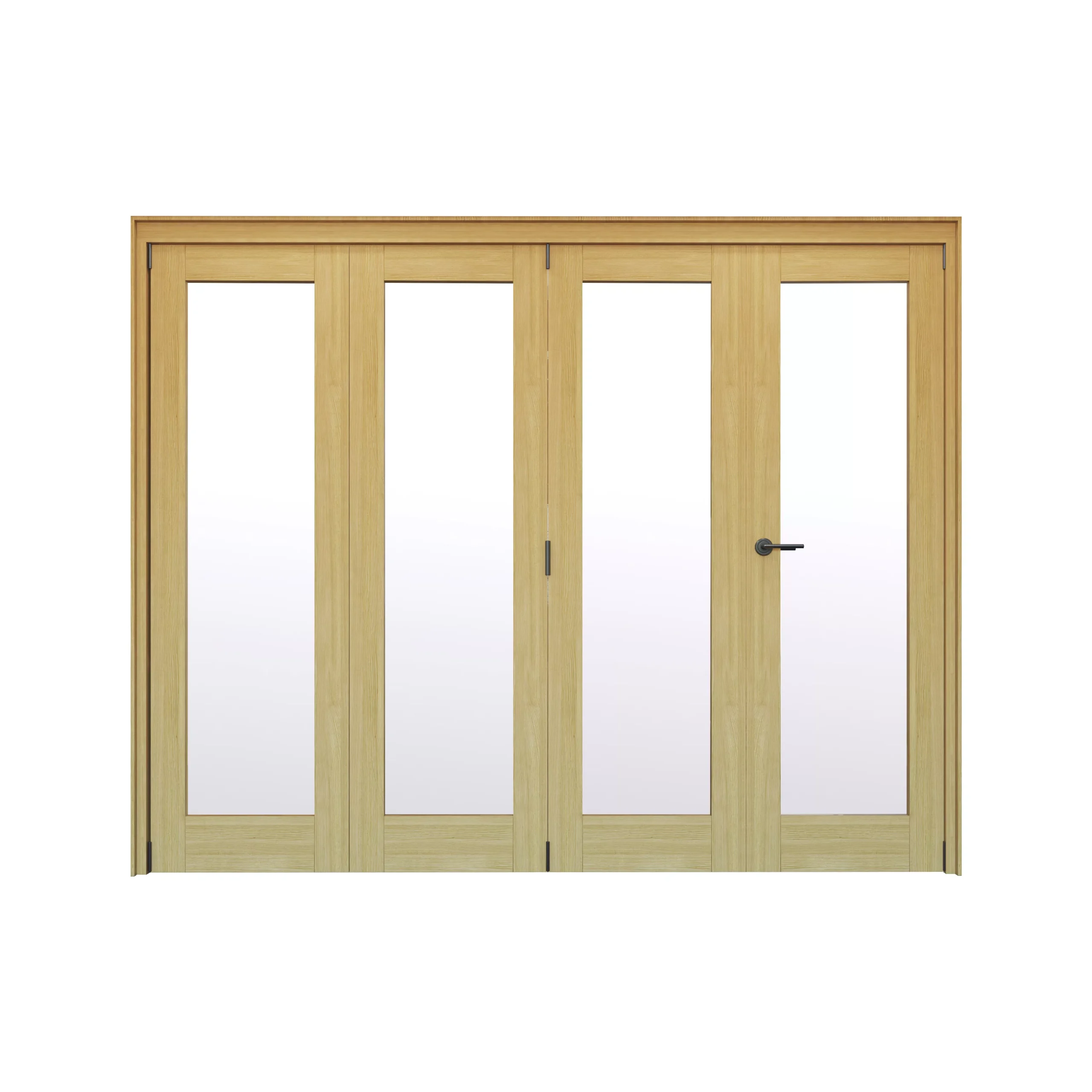 Geom 1 Lite Clear Glazed Oak Internal Bi-fold Door Set, (H)2060mm (W)2821mm 3 Geom 1 Lite Clear Glazed Oak Internal Bi-fold Door Set, (H)2060mm (W)2821mm