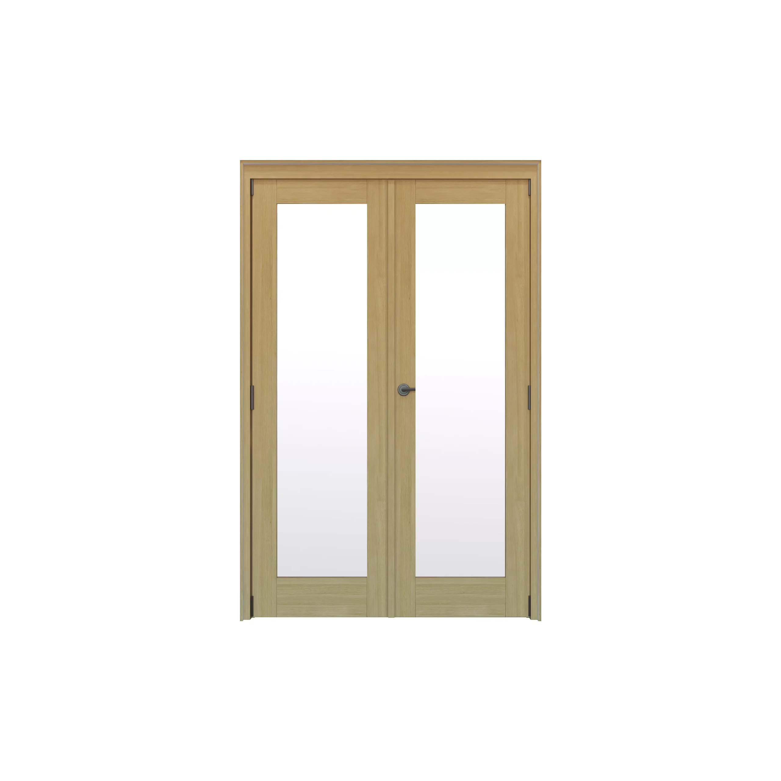 Geom 1 Lite Clear Glazed Oak Internal Patio Door Set, (H)2017mm (W)1445mm 3 Geom 1 Lite Clear Glazed Oak Internal Patio Door Set, (H)2017mm (W)1445mm