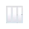 Geom 1 Lite Clear Glazed Pre-painted White Softwood Internal Bi-fold Door Set, (H)2060mm (W)2132mm -WoodDepot Shop geom 1 lite clear glazed pre painted white softwood internal bi fold door set h 2060mm w 2132mm5059340237756 01c bq
