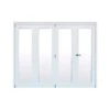Geom 1 Lite Clear Glazed Pre-painted White Softwood Internal Bi-fold Door Set, (H)2060mm (W)2517mm -WoodDepot Shop geom 1 lite clear glazed pre painted white softwood internal bi fold door set h 2060mm w 2517mm5059340237787 01c bq
