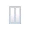 Geom 1 Lite Clear Glazed Pre-painted White Softwood Internal Patio Door Set, (H)2017mm (W)1597mm