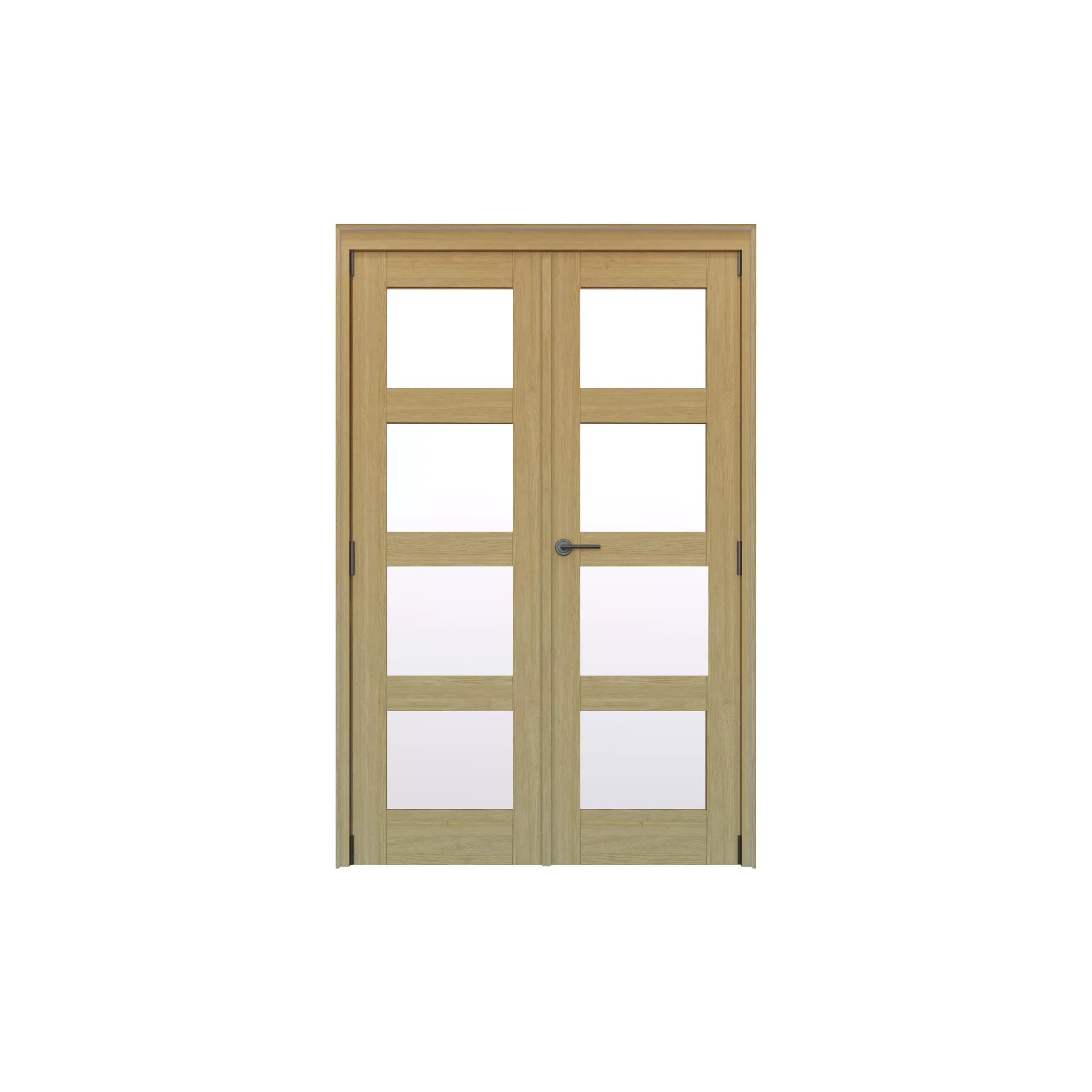 Geom 4 Lite Clear Glazed Oak Internal Patio Door Set, (H)2017mm (W)1293mm 3 Geom 4 Lite Clear Glazed Oak Internal Patio Door Set, (H)2017mm (W)1293mm