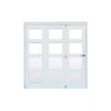 Geom 4 Lite Clear Glazed Pre-painted White Softwood Internal Bi-fold Door Set, (H)2060mm (W)1904mm