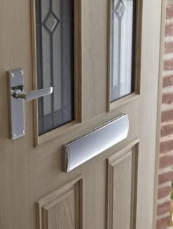 Geom 4 Panel Diamond Bevel Glazed White Oak Veneer External Front Door, (H)1981mm (W)762mm -WoodDepot Shop geom 4 panel diamond bevel glazed white oak veneer external front door h 1981mm w 762mm5397007194715 07bq