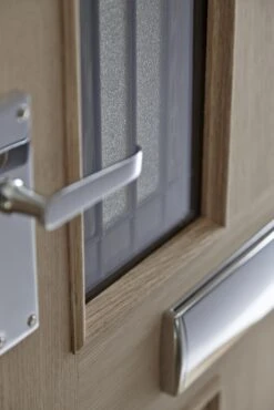 Geom 4 Panel Diamond Bevel Glazed White Oak Veneer External Front Door, (H)1981mm (W)762mm -WoodDepot Shop geom 4 panel diamond bevel glazed white oak veneer external front door h 1981mm w 762mm5397007194715 08bq