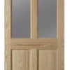 Geom 4 Panel Glazed Internal Door, (H)2040mm (W)826mm (T)40mm