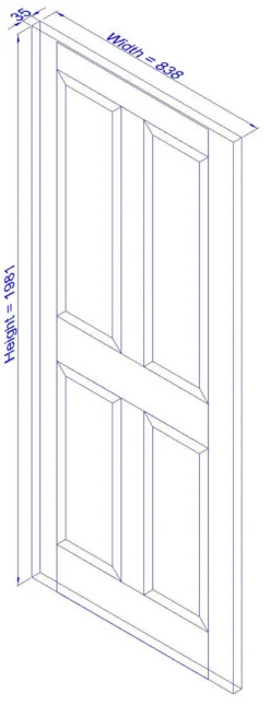 Geom 4 Panel Unglazed Veneered Oak Veneer Internal Door, (H)2040mm (W)826mm (T)40mm -WoodDepot Shop geom 4 panel unglazed veneered oak veneer internal door h 2040mm w 826mm t 40mm5059340236308 01t bq